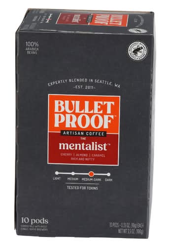 Bulletproof The Mentalist Medium Dark Roast Coffee Pods