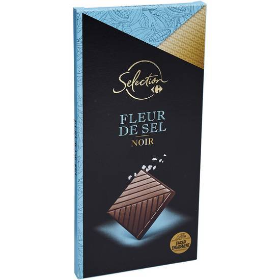 Carrefour Sélection - Chocolat noir, fleur de sel (100g)