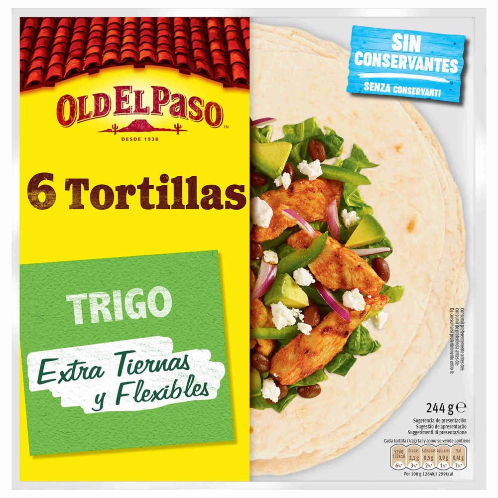 Old El Paso - Tortilhas de trigo, 244g