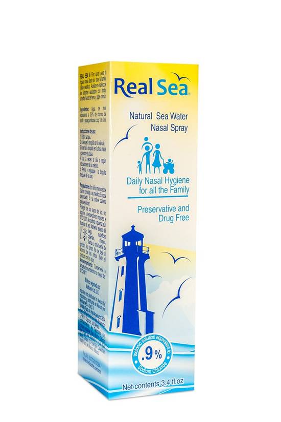 Real Sea 100ml Agua De Mar Natural En Spray Nasal