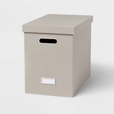 Canvas Hanging File Organizer with Lid Gray - Brightroom™