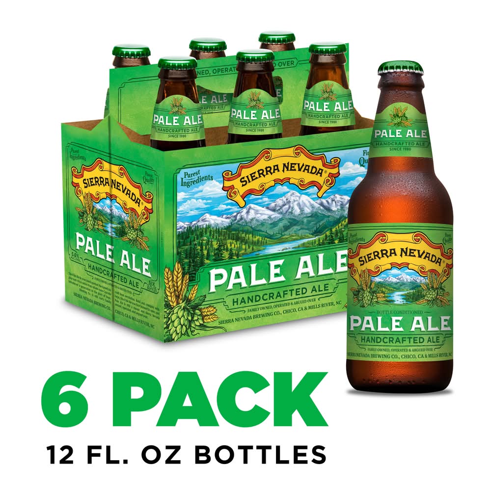 Sierra Nevada Handcrafted Pale Ale Beer (6 x 12 fl oz)