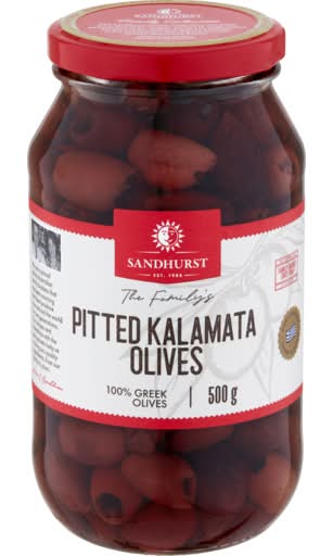 Sandhurst Pitted Kalamata Olives (500g)