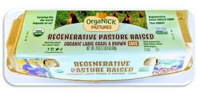 Organick Pastures Raised Grade a Brown Eggs, Large (24 oz, 12 ct)