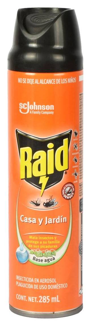 Raid · Insecticida en aerosol casa y jardín (285 ml)