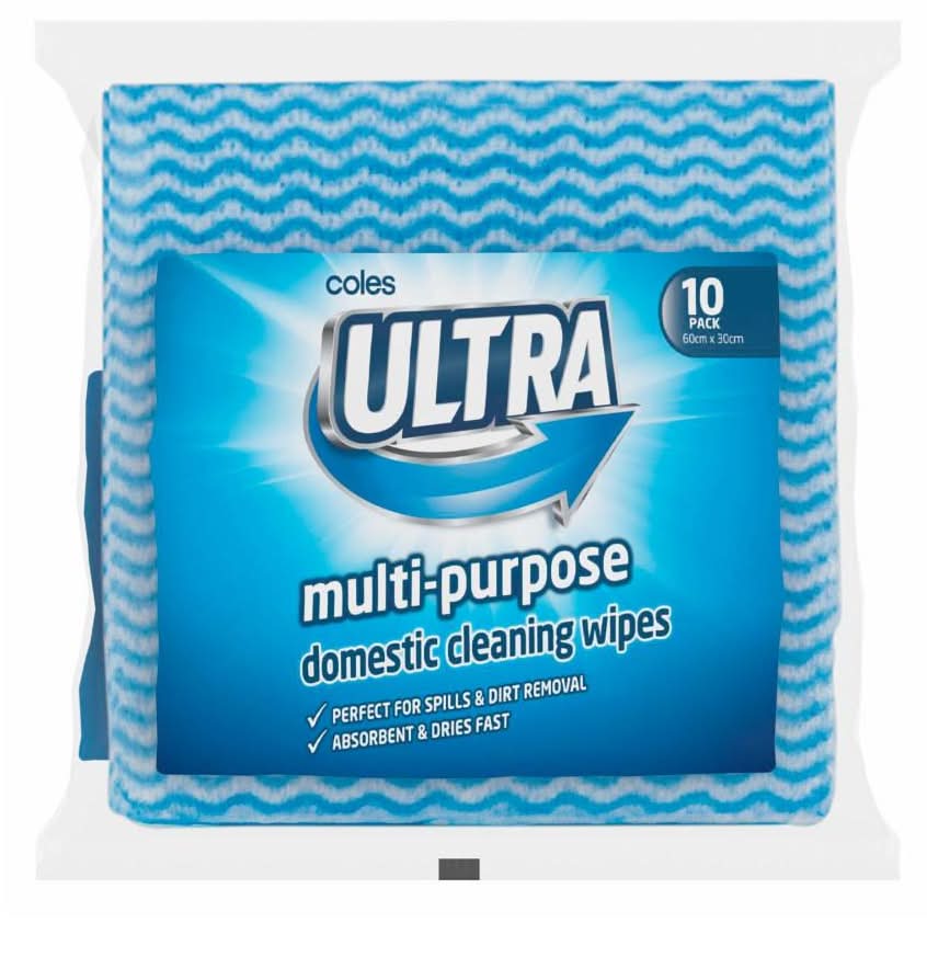 Coles Ultra Multi Purpose Domestic Cleaning Wipes (10 pack)