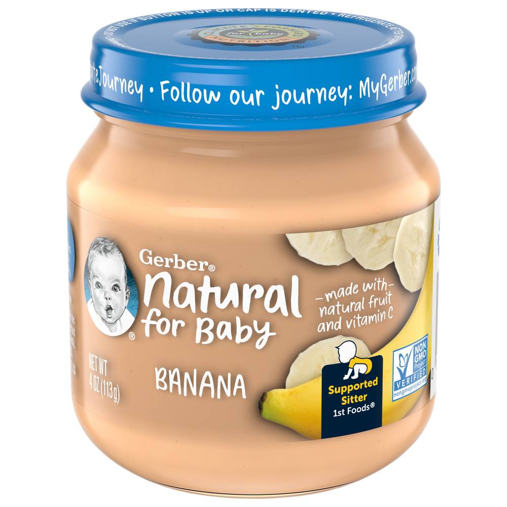 Gerber Natural Banana With Vitamin C Baby Food (4 oz)