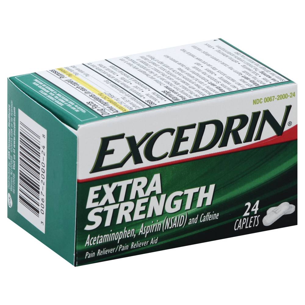 Excedrin Extra Strength Pain Reliever Aid Caplets (24 ct)