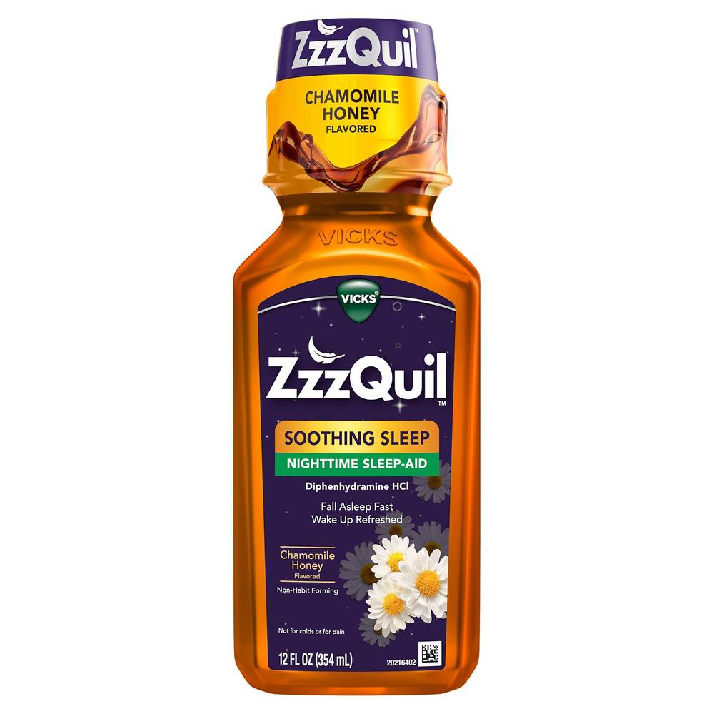 Zzzquil Nighttime Sleep Aid Liquid, 50 mg Diphenhydramine Hcl ( chamomile-honey)