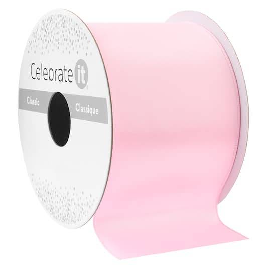 Celebrate It Satin Wired Ribbon, Pink