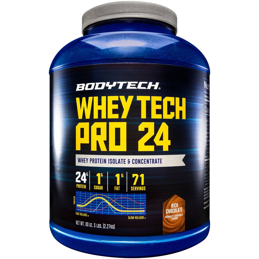 Bodytech Whey Tech Pro24 Powder Rich (80 oz) (chocolate)