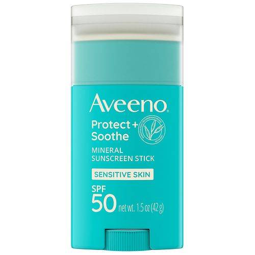 Aveeno Positively Mineral Sensitive Skin Sunscreen Stick, SPF 50 - 1.5 Oz