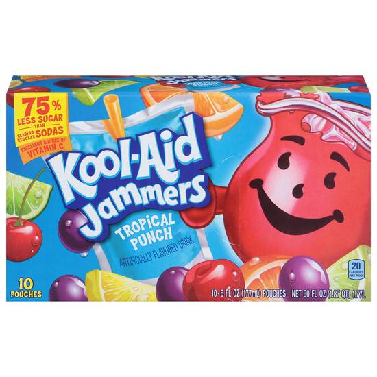 Kool-Aid Jammers Tropical Punch Flavored Drink (10 ct, 6 fl oz)