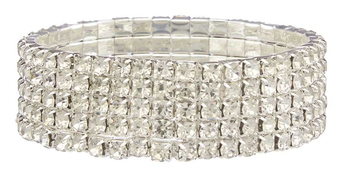 Silver Strass Bracelet Large