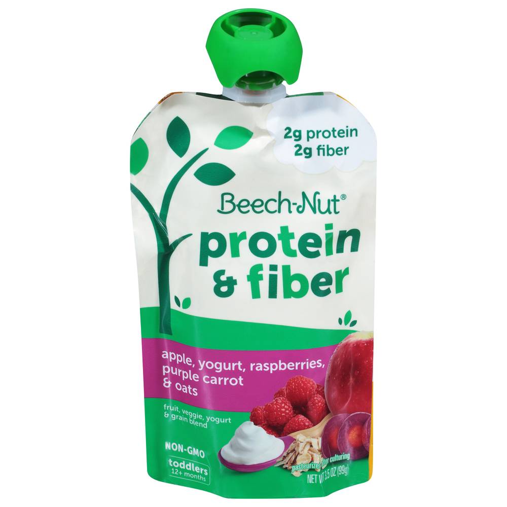 Beech-Nut Apple, Yogurt, Raspberries, Purple Carrot & Oats Protein & Fiber Baby Food (3.5 oz)