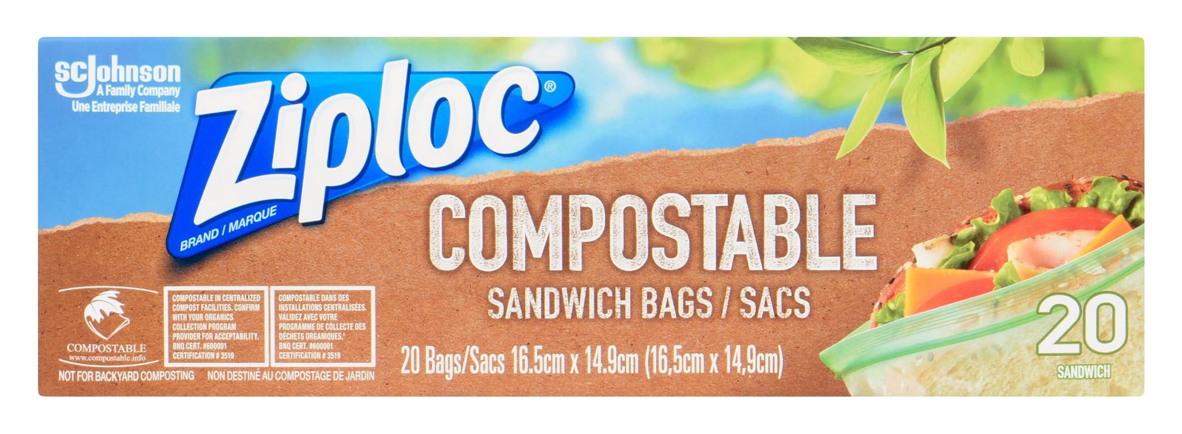 Ziploc Compostable Sandwich Bags