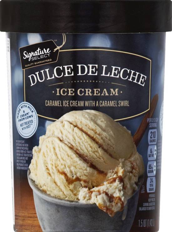 Signature Select Dulche De Leche Ice Cream With Caramel Swirl