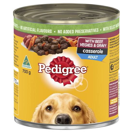 Pedigree Casserole With Beef & Gravy Adult Wet Dog Food Can 700g