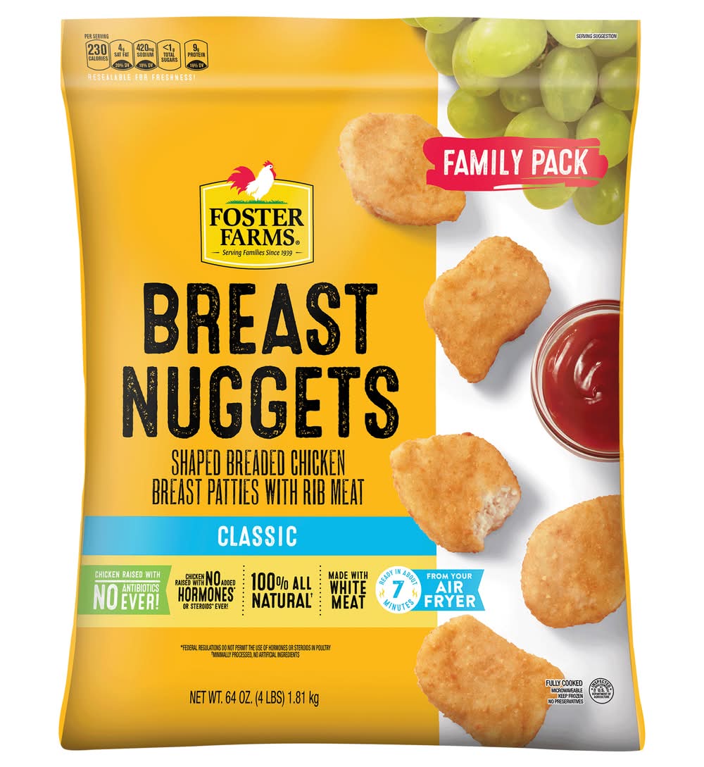 Foster Farms Classis Chicken Breast Nuggets Family pack (4 lbs)