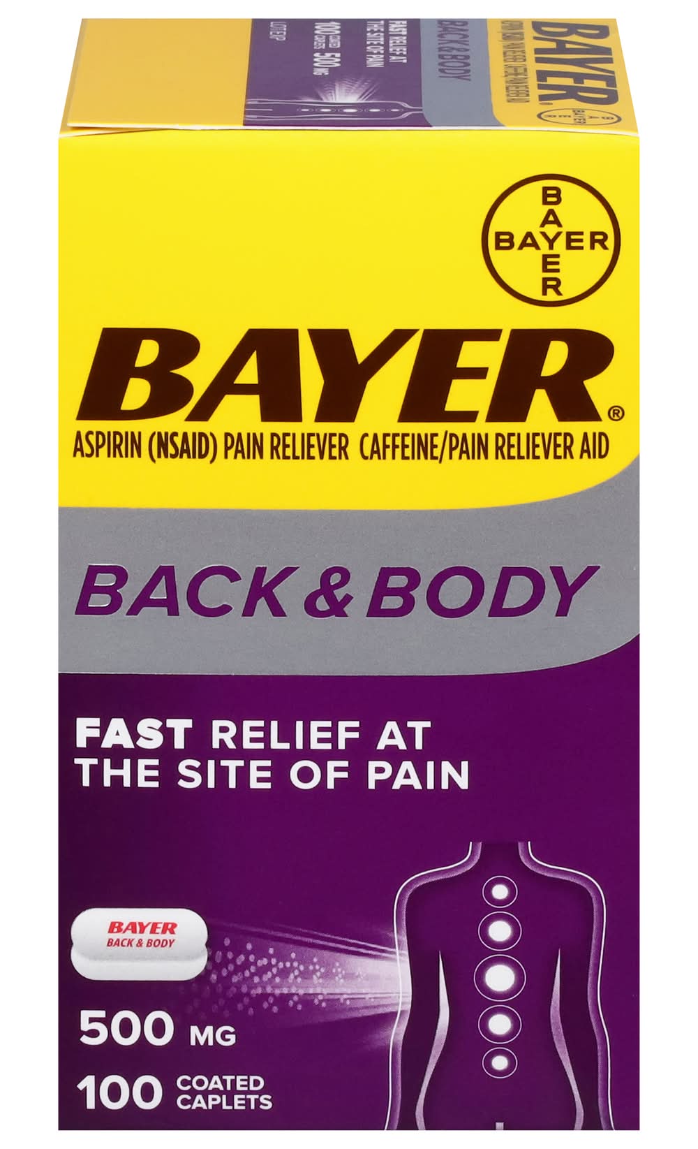 Bayer Back & Body Extra Strength Aspirin Pain Reliever 500 mg (3.8 oz)