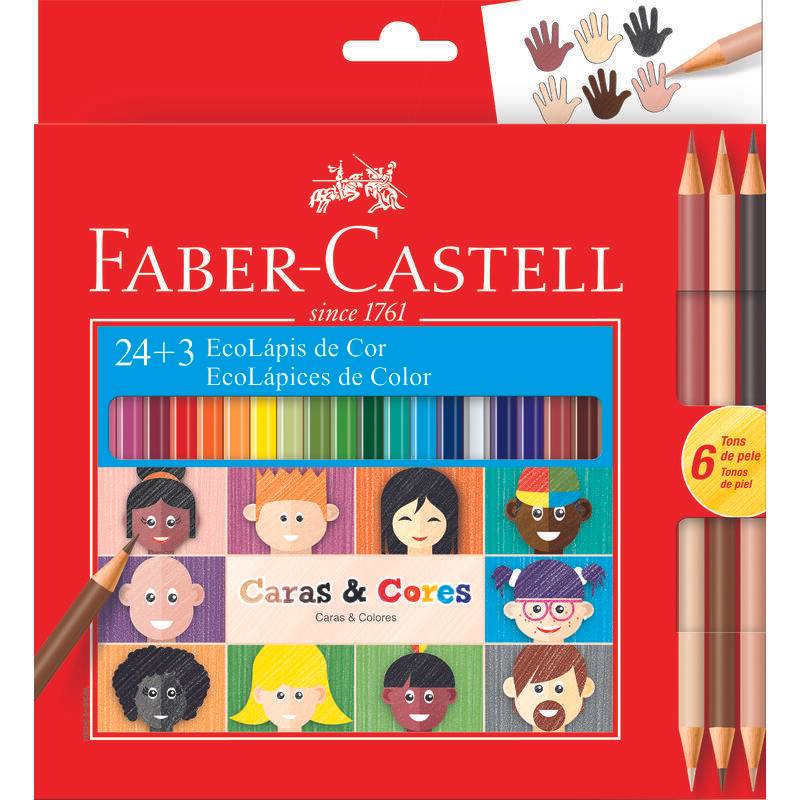 Faber-castell ecolápis de cor caras e cores (27 un)