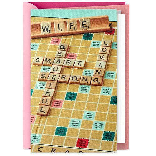 Order Hallmark Valentine's Day Card for Wife (Scrabble) S34 - 1.0 ea food online from Walgreens store, Pasadena on bringmethat.com