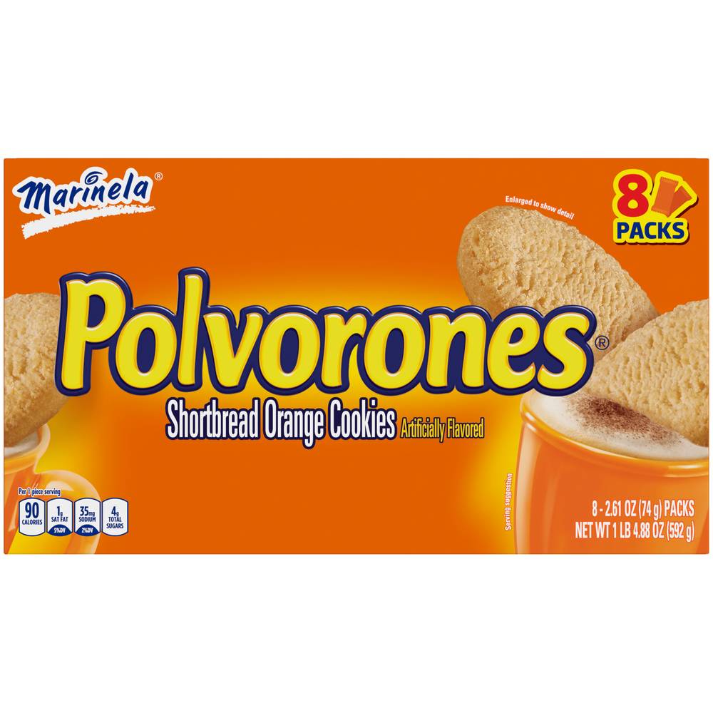 Marinela Polvorones Shortbread Orange Cookies (592 g)