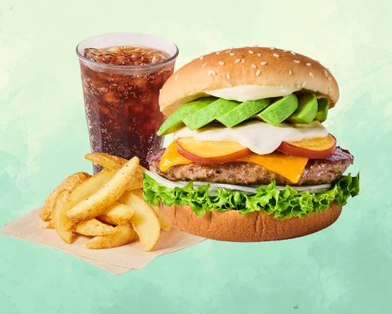 [セット]クラシックアボカドトリプルチーズバーガー～CLASSIC AVOCADO  TRIPLE CHEESE BURGER Combo～
