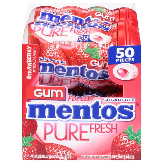 Mentos Sugar Free Strawberry Gum 6 - 50