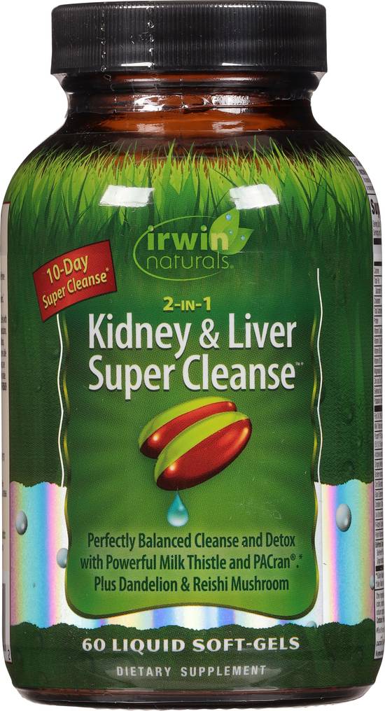 Irwin Naturals 2-in-1 Kidney & Liver Super Cleanse Softgels