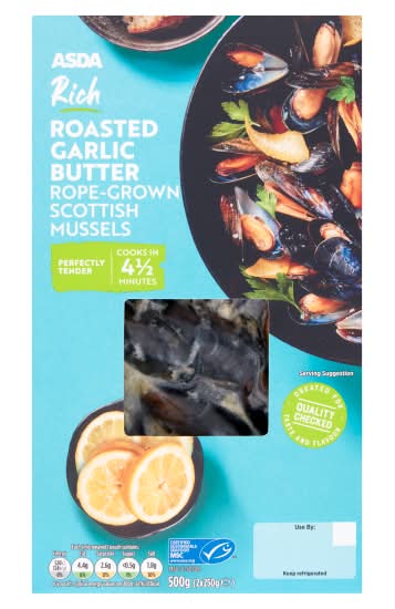 ASDA Rich Roasted Garlic Butter Mussels (2 pack)