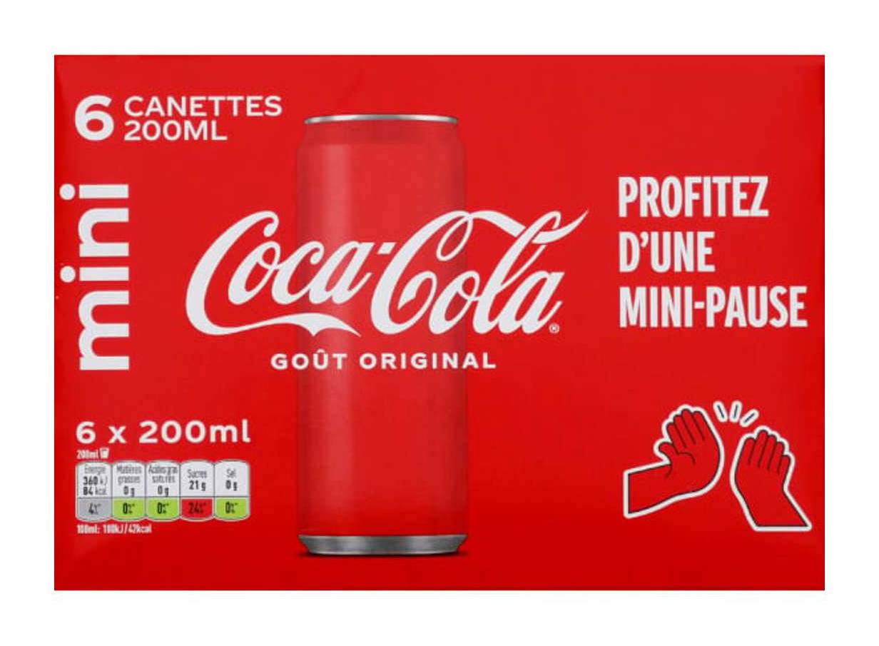 Coca-Cola - Soda au cola goût original, Mini (6 x 200ml)