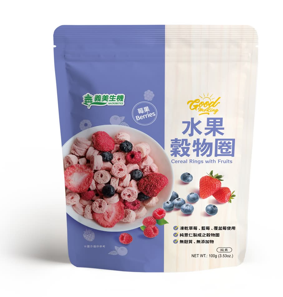義美生機水果穀物圈(莓果) <100g克 x 1 x 1PACK包>
