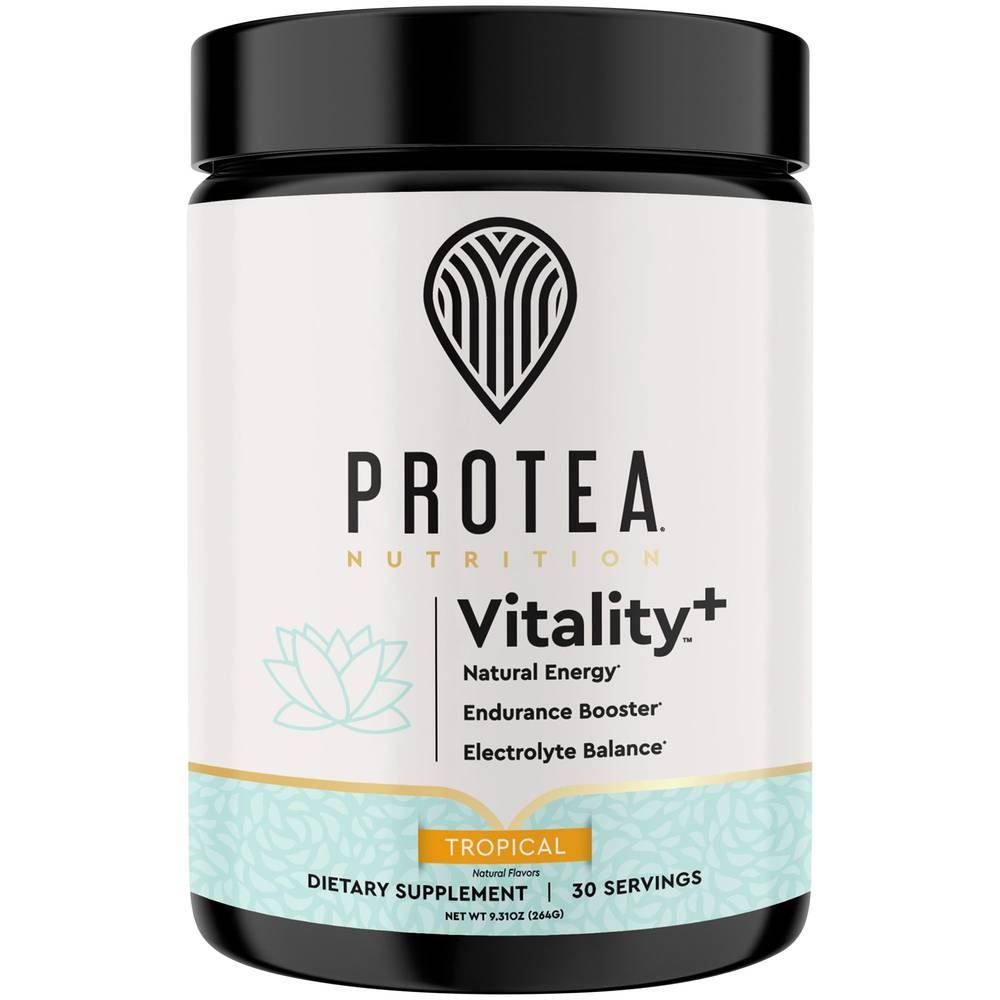 Vitality+ Powder For Natural Energy & Endurance Booster - Tropical (30 Servings)