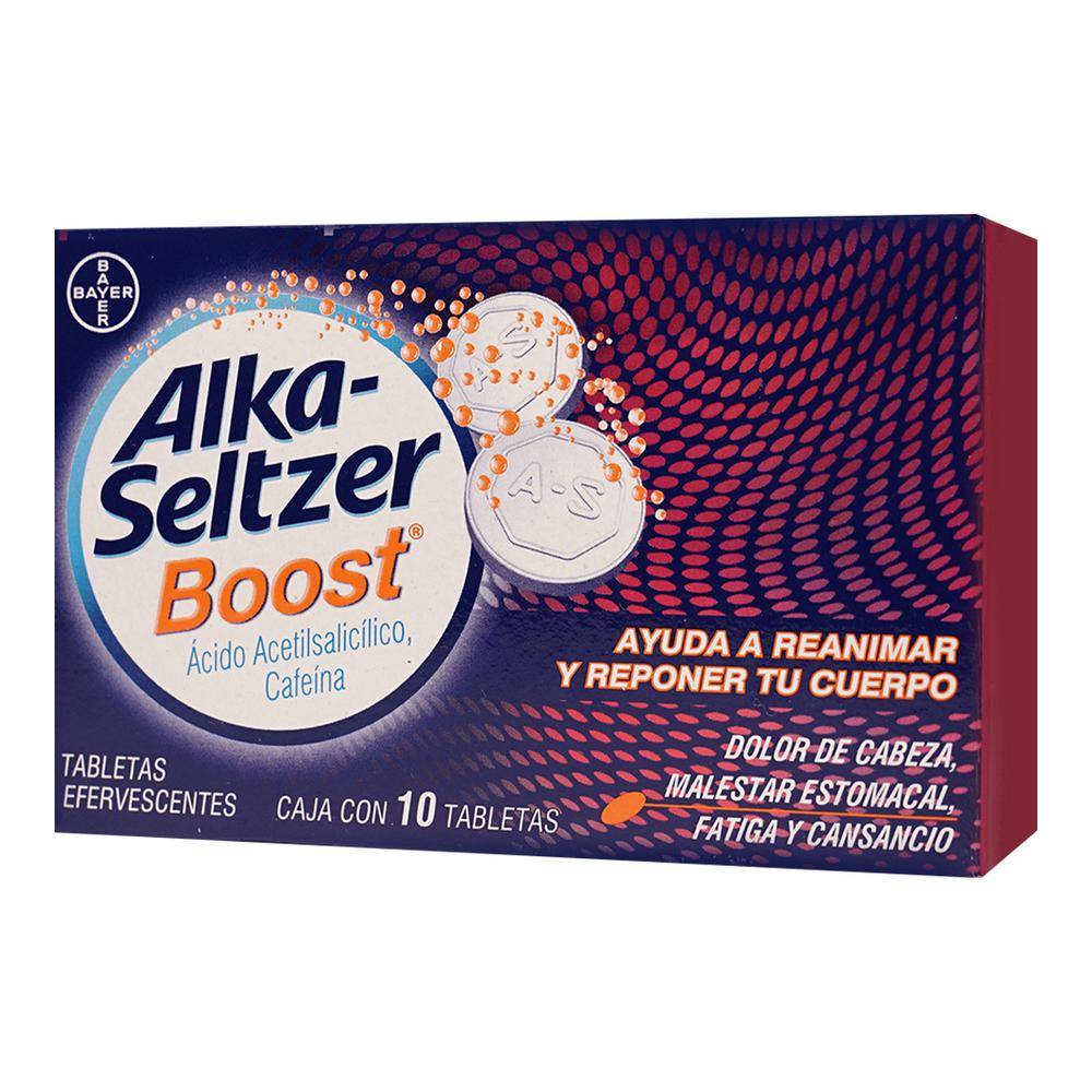 Bayer alka-seltzer boost tabletas efervescentes (10 piezas)