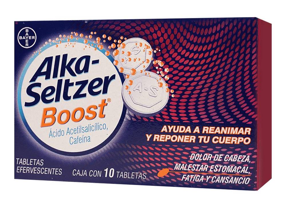 Bayer · Alka-seltzer boost tabletas efervescentes (10 un)