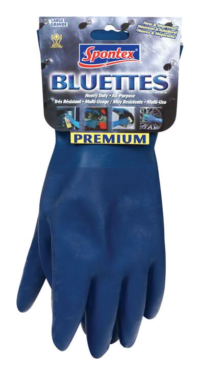 Spontex Bluettes Neoprene Cleaning Gloves L Blue 1 Pk