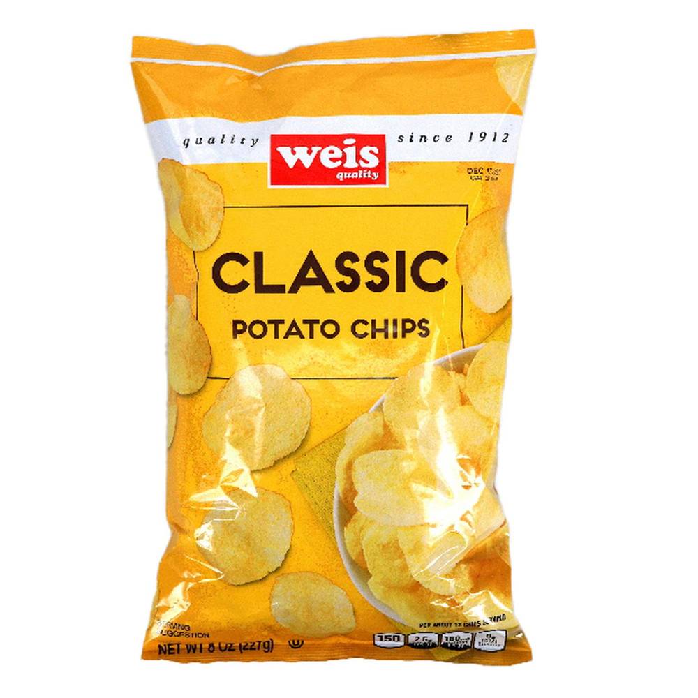 Weis Potato Chips, Classic (8 oz)