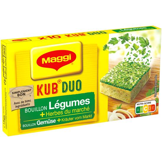 Nestlé - Maggi bouillon kub duo légumes et herbes du marché