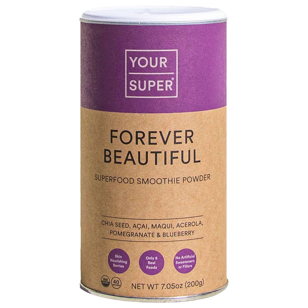 Organic Forever Beautiful Smoothie Powder - Skin Care Superfood Drink Mix (7.05 Oz. / 40 Servings)