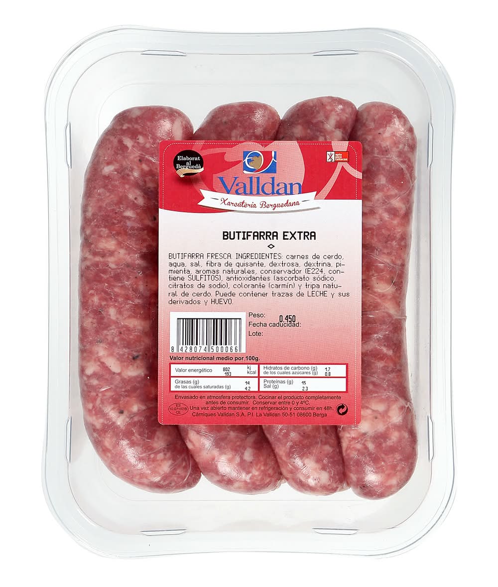 Butifarra Fresca Bandeja 450 G