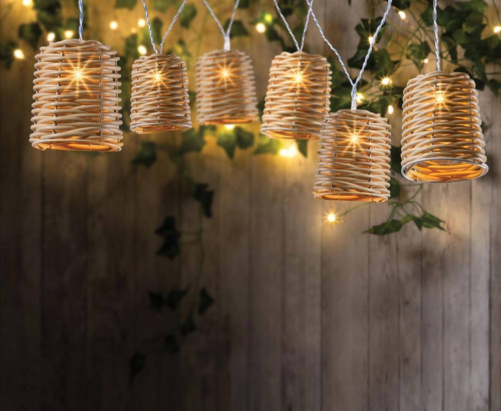 Merkury Innovations Rattan Baskets Led String Lights Delivery Near Me