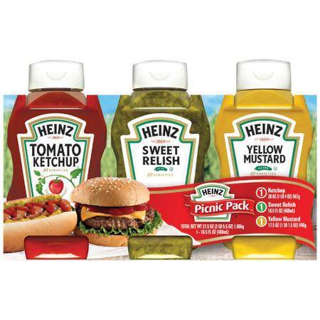 Heinz - Picnic Pack (Ketchup, Sweet Relish & Mustard) - 3pk