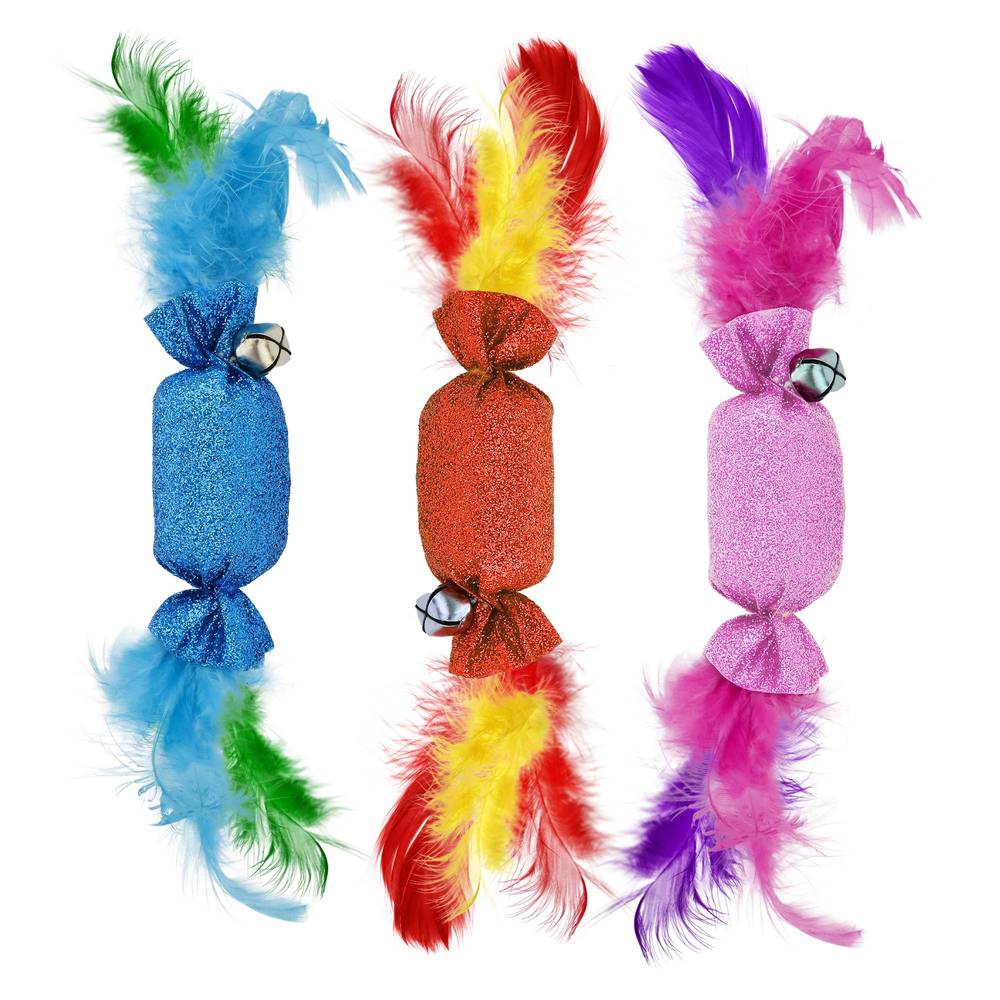 Multipet Plush Candy Cat Toys, Assorted (3 ct)