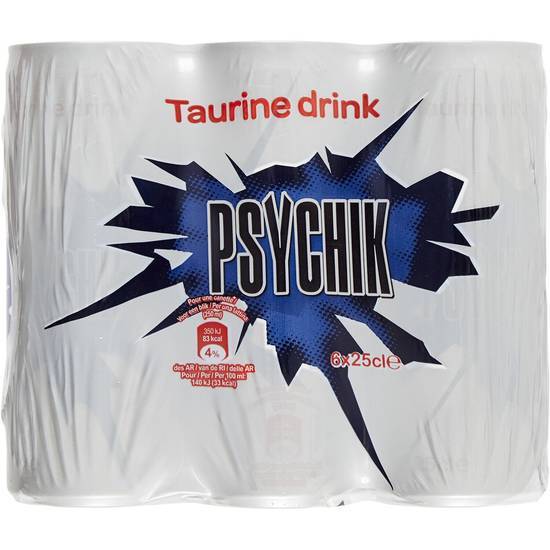 Psychik - Boisson énergisante gazéifiée avec taurine (6 pièces, 250 ml)
