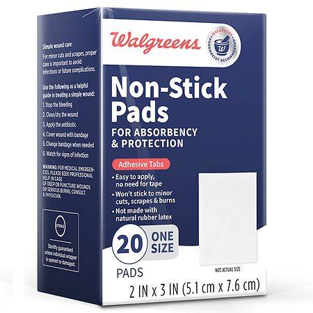 Walgreens 2"x3" Non-Stick Adhesive Pads