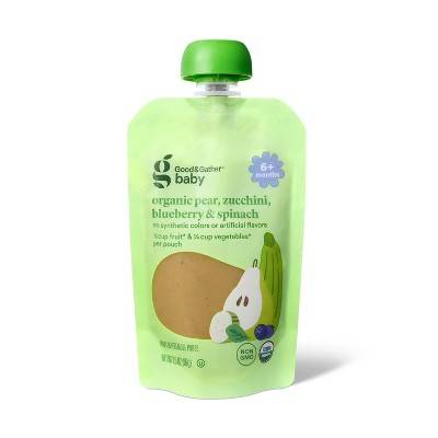 Good & Gather Organic Pear Zucchini Blueberry Spinach Baby Food Pouch (3.5 oz)