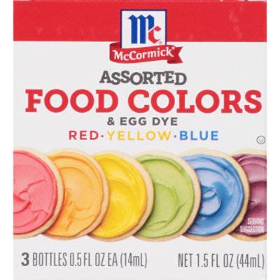 Mccormick Assorted Food Colors (3 ct) (red-yellow-blue)
