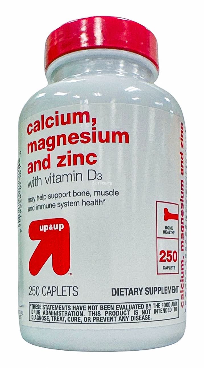 up&up Calcium Magnesium and Zinc Dietary Supplement Caplets (250 ct)