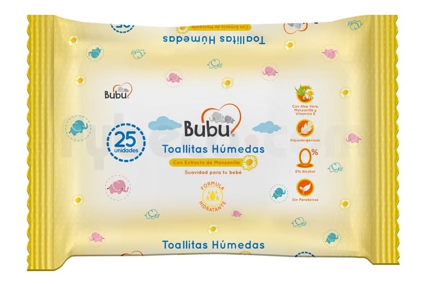 Bubu Toallita Húmeda Manzanilla X25 299127